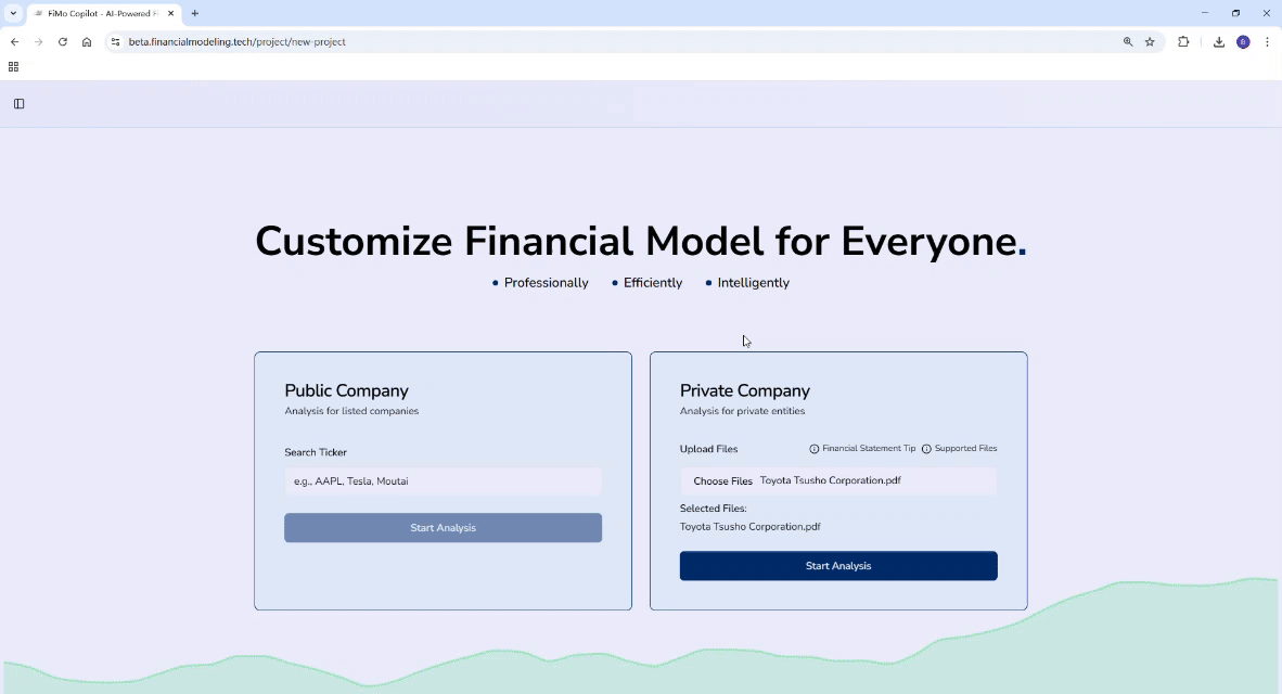 From Statements to Models: Instantly transform static financials from PDFs and spreadsheets into dynamic, analysis-ready financial models. Our automated tool eliminates tedious manual data entry, ensuring accuracy and saving you valuable time. Move directly from raw data to insightful analysis, streamlining your workflow and empowering faster, more confident decision-making.